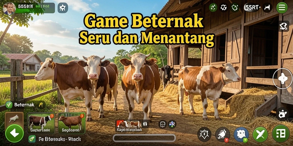 Tampilan antarmuka pengguna 55RT yang menarik dan informatif.