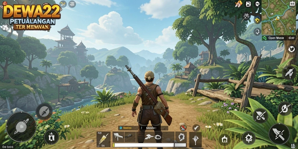 Tampilan antarmuka DEWA22 yang memukau dan fungsional dalam game Open World.
