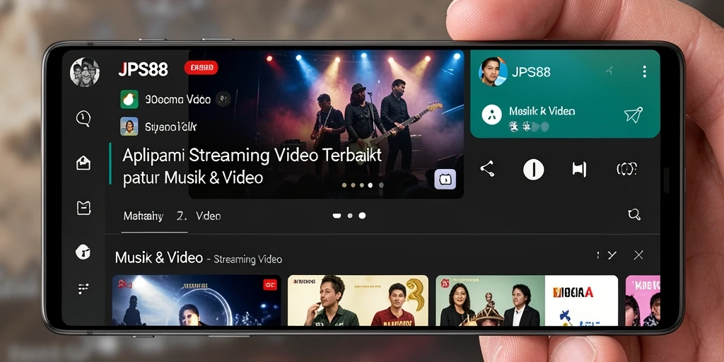 Tampilan antarmuka JPS88 yang intuitif untuk streaming video.