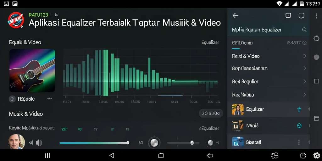 Tampilan antarmuka RATU123 yang sederhana dan fungsional untuk pengaturan equalizer.