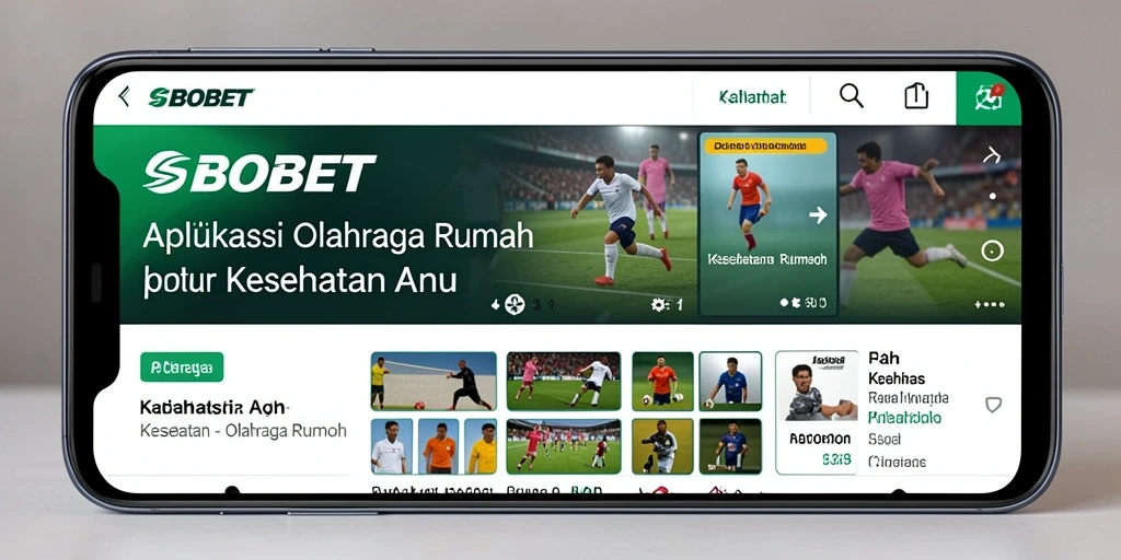 Tampilan antarmuka utama aplikasi SBOBET yang intuitif untuk olahraga rumah.
