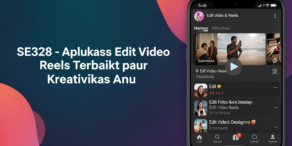 Tampilan antarmuka SE328 untuk pengeditan video reels yang menarik.