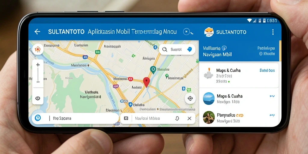 Tampilan antarmuka SULTANTOTO yang mudah digunakan untuk navigasi mobil.