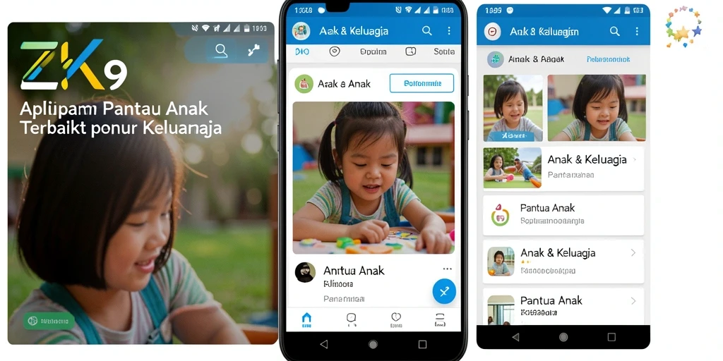 Antarmuka ZK9 yang intuitif dan mudah dipahami untuk pemantauan anak.