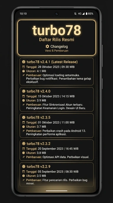 Riwayat Versi turbo78 untuk Pengguna Android